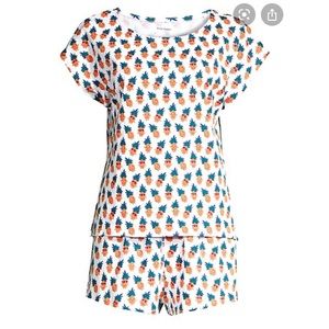 roller rabbit pina colada two-piece pajama set